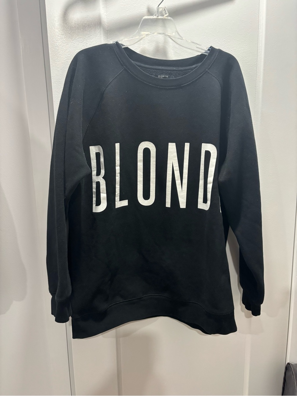 THE "BLONDE" BIG SISTER CREW NECK SWEATSHIRT | BLACK